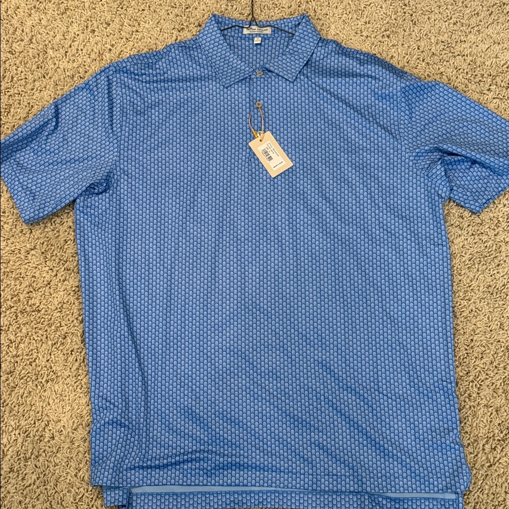 Peter Millar Jelly Fish Blue Polo Shirt